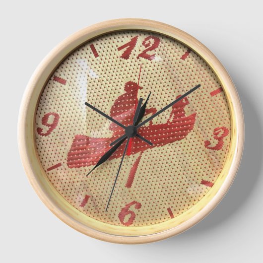 wooden handmade bamboo weaving custom wall clock (Voorkant)