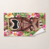 Wooden Hawaiian Tiki Luau Summer Tropical (Serviette à main)