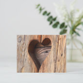 Wooden Heart Briefkaart (Staand voorkant)