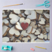 Wooden Hearts-ontkoppeling Tissuepapier (Craft)