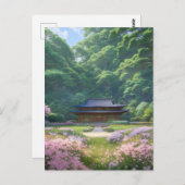 Wooden House van het bos Briefkaart (Voorkant / Achterkant)