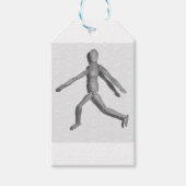 Wooden Human Mannequin Cadeaulabel (Voorkant)