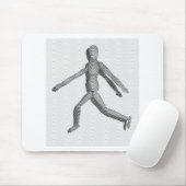 Wooden Human Mannequin Muismat (Met muis)