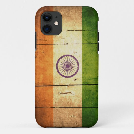 Wooden Indische vlag Case-Mate iPhone Case (Achterkant)