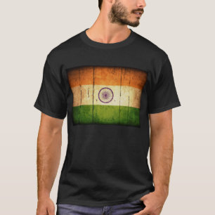 Wooden Indische vlag T-shirt