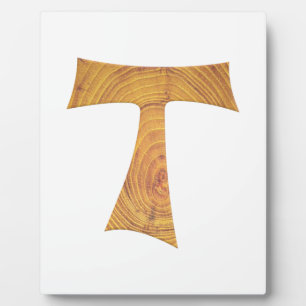 Wooden Kijk Franciscan Tau Cross Fotoplaat