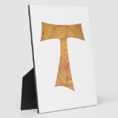Wooden Kijk Franciscan Tau Cross Fotoplaat (Zijkant)