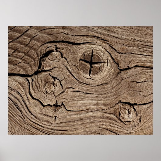 Wooden Knots Faux textuur Poster (Voorkant)
