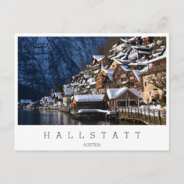 Wooden lakeside houses in Hallstatt, Oostenrijk Briefkaart