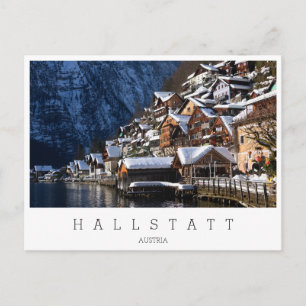 Wooden lakeside houses in Hallstatt, Oostenrijk Briefkaart