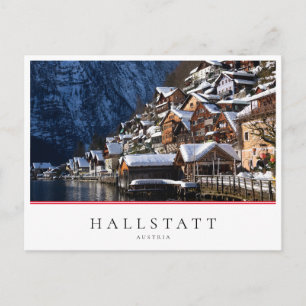Wooden lakeside houses in Hallstatt, Oostenrijk Briefkaart