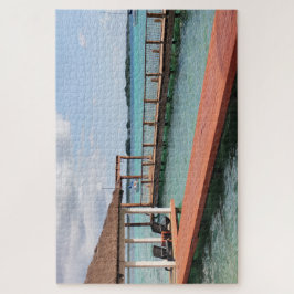 Wooden Pier Over Turquoise Water Legpuzzel