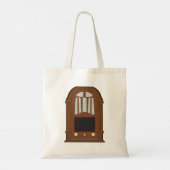  Wooden Radio Tote Bag (Achterkant)