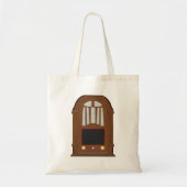  Wooden Radio Tote Bag (Voorkant)
