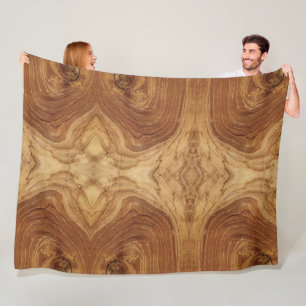 Wooden Rustic Teak Wood Textuur Hout Grain Foto Fleece Deken