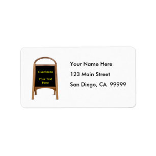 Wooden Sandwich Board Etiket