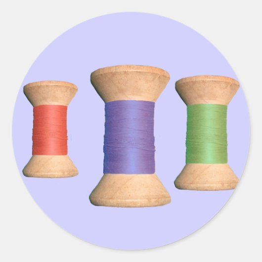 Wooden Spoolreeks Ronde Sticker (Voorkant)