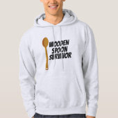 Wooden Spoon Survivor Funny Nostalgia Hoodie (Voorkant)