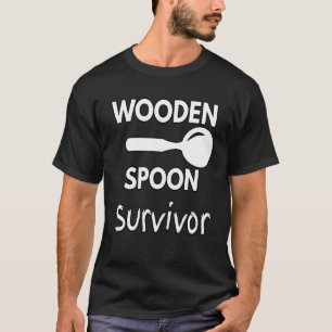 Wooden Spoon Survivor Humor Mannen Novelty Sarcast T-shirt