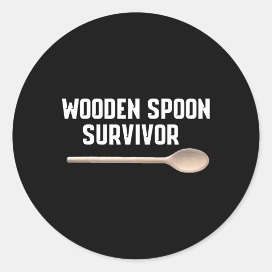 Wooden Spoon Survivor Ronde Sticker (Voorkant)