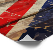 Wooden Union Jack Flag Poster (Hoek)