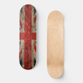 Wooden  Union Jack Flag Skateboard (Voorkant)