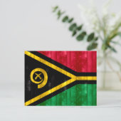 Wooden Vanuatan Flag Briefkaart (Staand voorkant)
