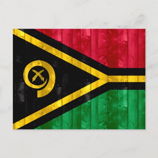 Wooden Vanuatan Flag Briefkaart (Voorkant)