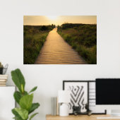 Wooden Walkway to Beach Poster (Thuiskantoor)