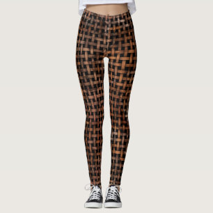 Wooden Weave Patroon Leggings