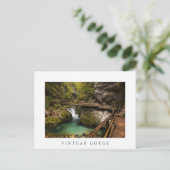 Wooden weg door Vintgar Gorge canyon Briefkaart (Staand voorkant)