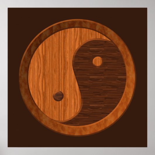 Wooden Yin Yang Poster (Voorkant)