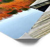 Woodendok in het najaar van het meer poster (Hoek)