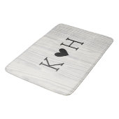 Woodgrain Couple's Initialen Personalized Wedding Badmat (Gekanteld)