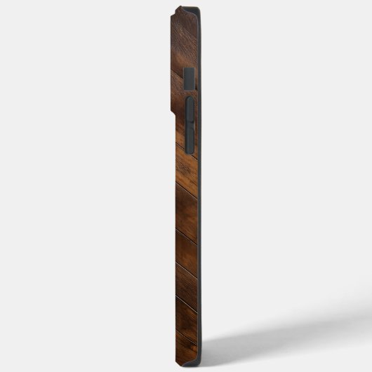 Woodgrain Gelakt Hout Visgraat Aangepaste Naam Case-Mate iPhone Case (Achterkant / Links)