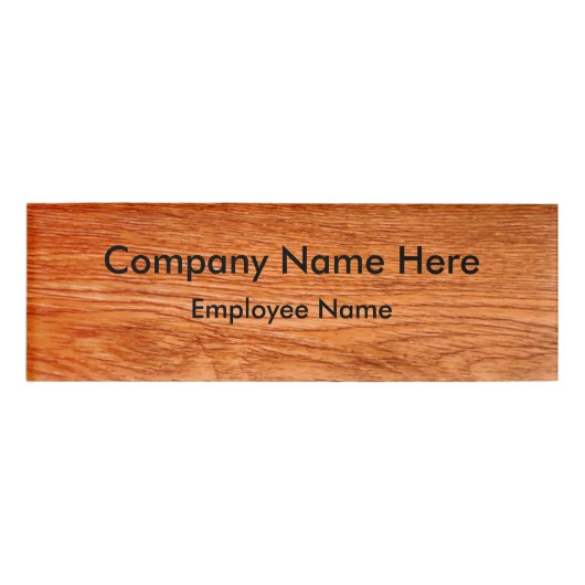 Woodgrain Kijk Naambadge (Voorkant)