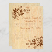 Woodgrain met Uitnodiging tot weddenschap met Leav (Voorkant / Achterkant)