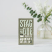 Woodgrain Stag en Doe Ticket (Staand voorkant)