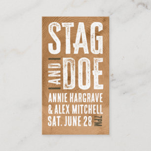 Woodgrain Stag en Doe Ticket