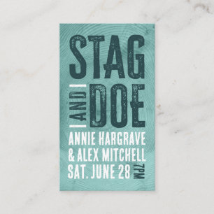 Woodgrain Stag en Doe Ticket