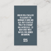 Woodgrain Stag en Doe Ticket (Achterkant)