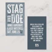Woodgrain Stag en Doe Ticket (Voorkant / Achterkant)