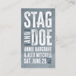 Woodgrain Stag en Doe Ticket