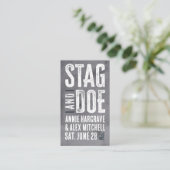 Woodgrain Stag en Doe Ticket (Staand voorkant)