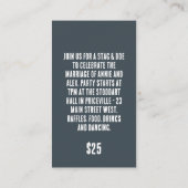 Woodgrain Stag en Doe Ticket (Achterkant)