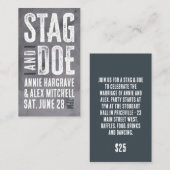 Woodgrain Stag en Doe Ticket (Voorkant / Achterkant)