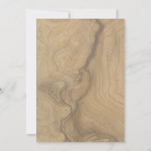 Woodgrain Tree Shadow Brown Afstuderen Invitation Kaart (Achterkant)