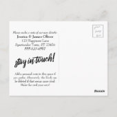 Woodgrain We hebben Verandering van Adres verplaat Briefkaart (Achterkant)