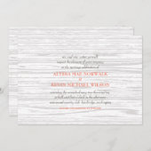 Woodgrain Wedding Invitation Kaart (Voorkant / Achterkant)