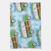 Woodie Surfin Wagon Pattern Theedoek (Verticaal)